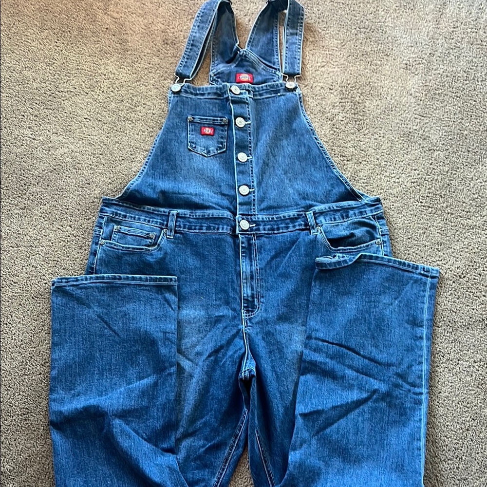 Women’s Dickies Denim Overalls Like New